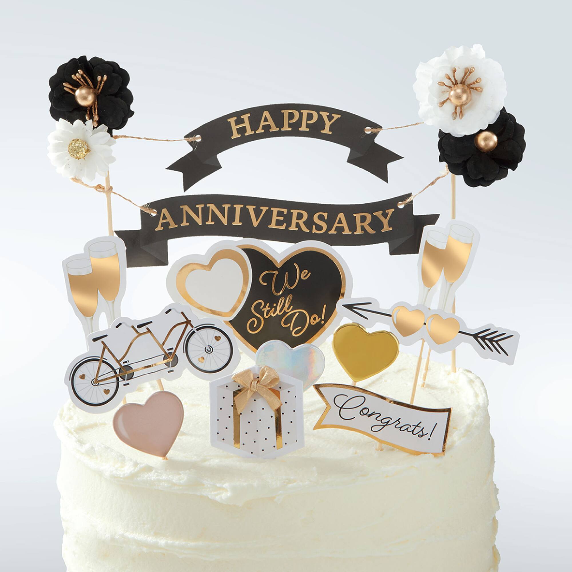 Happy Anniversary Cake Topper Set by Makery®